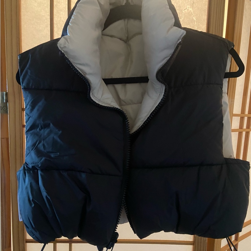 Zara reversible cropped puffer jacket